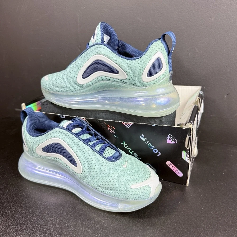 Nike Air Max 720 Youth Size 4.5 women's 6 Northern Lights Day Silver Navy blue